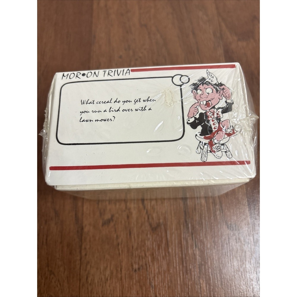 Vintage Sealed Moron Trivia Cards Fun Novelty Family Card Quiz Game (1986) - Picture 3 of 4
